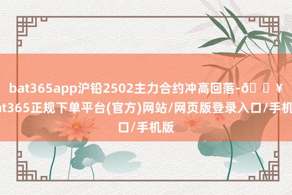 bat365app沪铅2502主力合约冲高回落-🔥bat365正规下单平台(官方)网站/网页版登录入口/手机版