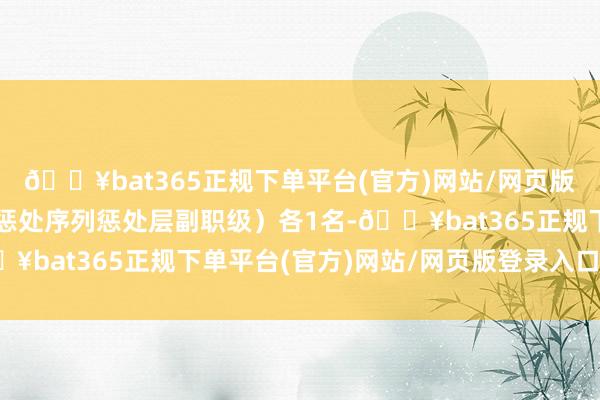 🔥bat365正规下单平台(官方)网站/网页版登录入口/手机版对应惩处序列惩处层副职级）各1名-🔥bat365正规下单平台(官方)网站/网页版登录入口/手机版