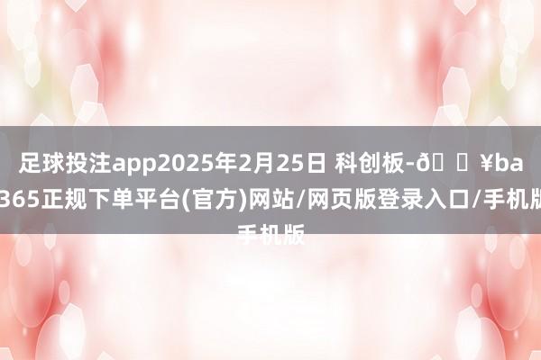 足球投注app2025年2月25日 科创板-🔥bat365正规下单平台(官方)网站/网页版登录入口/手机版