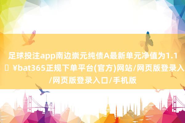足球投注app南边崇元纯债A最新单元净值为1.1806元-🔥bat365正规下单平台(官方)网站/网页版登录入口/手机版
