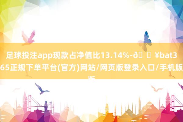 足球投注app现款占净值比13.14%-🔥bat365正规下单平台(官方)网站/网页版登录入口/手机版