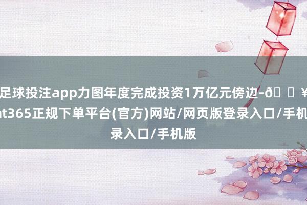 足球投注app力图年度完成投资1万亿元傍边-🔥bat365正规下单平台(官方)网站/网页版登录入口/手机版