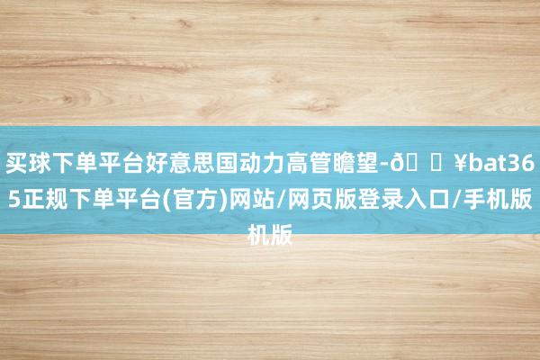 买球下单平台好意思国动力高管瞻望-🔥bat365正规下单平台(官方)网站/网页版登录入口/手机版