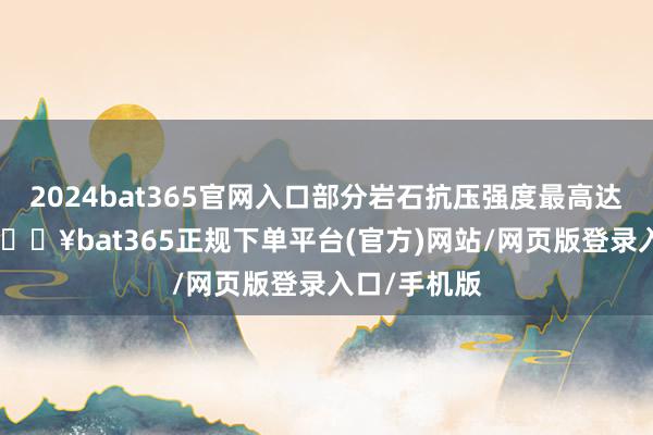 2024bat365官网入口部分岩石抗压强度最高达110兆帕-🔥bat365正规下单平台(官方)网站/网页版登录入口/手机版